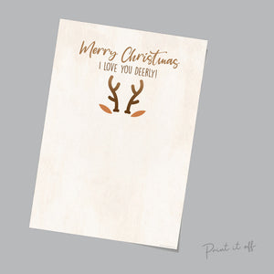 Christmas Footprint Reindeer / Xmas Handprint Footprint Art Craft / Baby Kids Toddler Foot Feet  / Keepsake Print Card PRINT IT OFF 0366