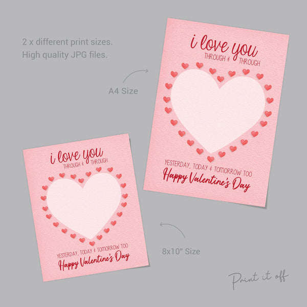 I Love You Through & Through / Handprint Footprint Heart / Valentine's Poem Card DIY Craft Art / Baby Kids Toddler / Print It Off 0145