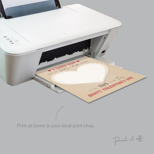 Bottom of my Heart - Tips of my Toes / Happy Valentine's Day / Footprint Heart Love / Handprint DIY Craft Art Baby Kids / Print It Off 0151