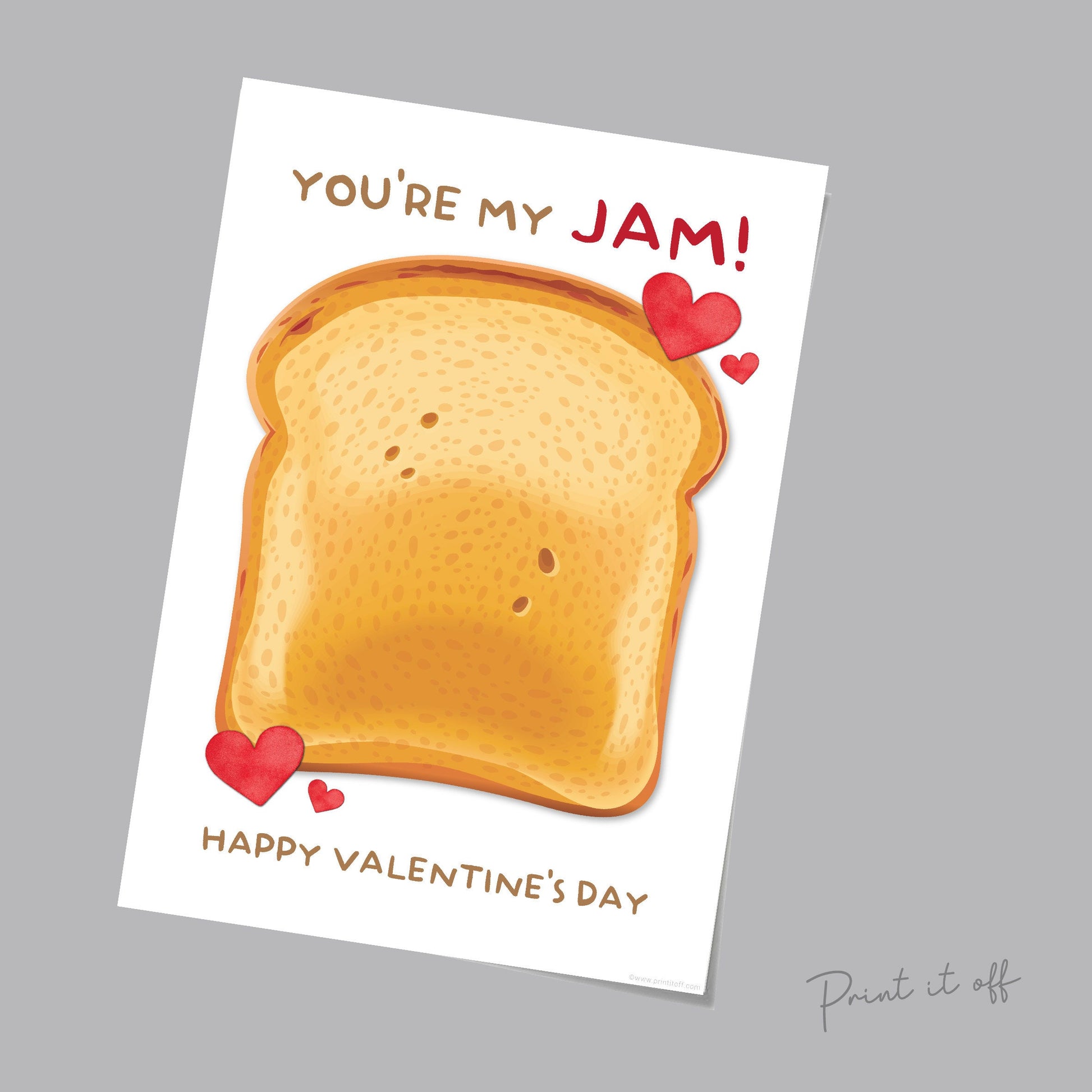 You're My Jam / Happy Valentine's Day / Footprint Handprint DIY Craft Art / Love Funny Card Poem / Baby Kids Toddler / Print it Off 0392