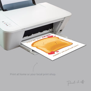 You're My Jam / Happy Valentine's Day / Footprint Handprint DIY Craft Art / Love Funny Card Poem / Baby Kids Toddler / Print it Off 0392