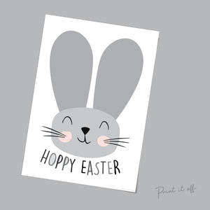 Hoppy Easter / Footprint Handprint Art Craft / Cute Bunny Feet / Happy Easter / Kids Baby Toddler / Keepsake Gift Card / PRINT IT OFF 0411