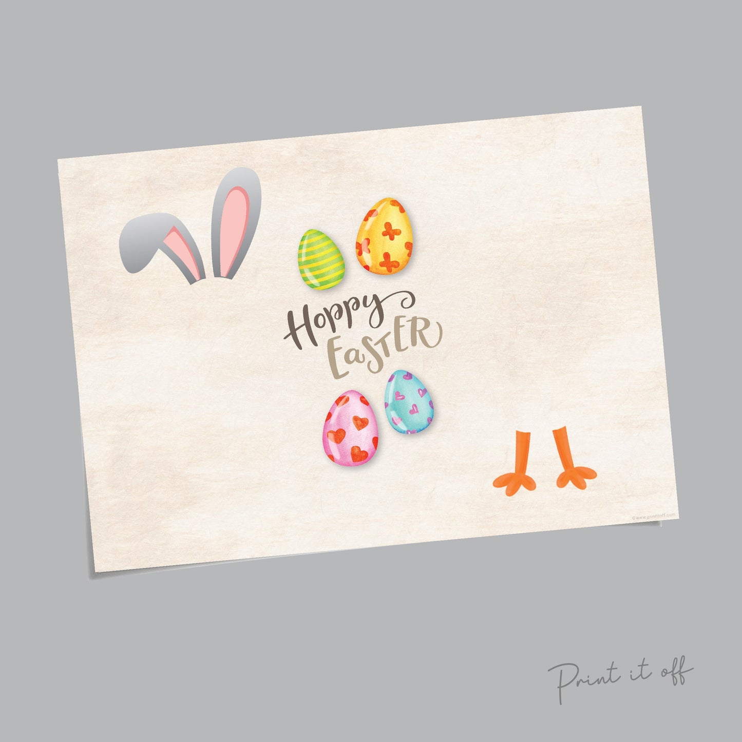 Bunny Chick / Footprint Handprint Hand Foot Art Craft / Hoppy Happy Easter / Kids Baby Toddler / Keepsake DIY Card / Print It Off