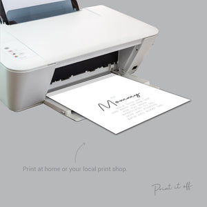 Mommy Footprint Poem / Foot Feet Art Craft Mom Mother's Day Birthday / Kids Baby Toddler / Activity Keepsake Gift Card / PRINT IT OFF 0455