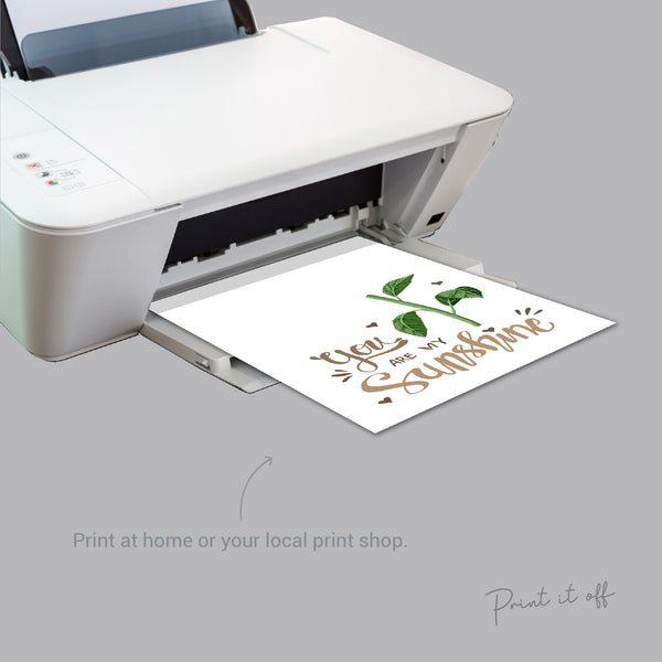 You Are My Sunshine Handprint Craft Art / Sun Flower / Mom Mum / Kids Baby Toddler Child / Activity Gift Diy Card Print / PRINT IT OFF 0460