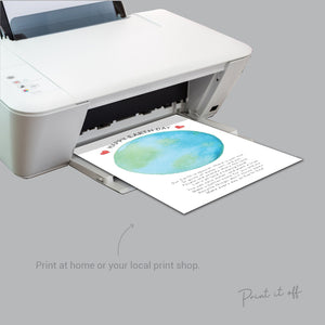 Earth Day Handprint Craft Hand Art / Planet World Poem / Kids Baby Toddler Child / Activity Keepsake Greeting Gift Card / PRINT IT OFF 0457