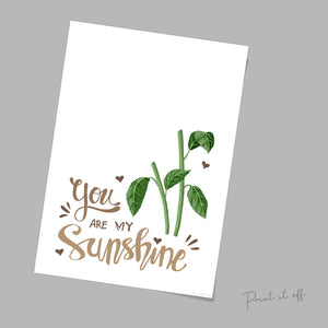 You Are My Sunshine Handprint Craft Art / Sun Flower 2 Hands / Baby Toddler Child / Decor Nursery Activity Gift Diy Card / PRINT IT OFF 0461