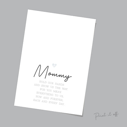 Mommy Handprint Poem / Siblings Hand Art Craft Mom Mother's Day Birthday / Kids Baby Toddler / Keepsake Gift Card Sign / PRINT IT OFF 0492