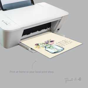 Flower Handprint Hand Art Craft Poem / Mothers Day Mom Mum / Kids Baby Toddler / Activity Keepsake Gift Card  Memory / PRINT IT OFF 0470