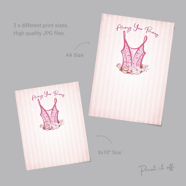 Always Your Princess Dress / Hand Handprint Art / Father's Day Birthday Dad Daddy / Kids Baby Toddler / Gift Craft DIY Card Print 0493