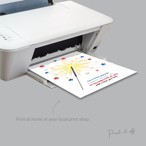 Sparkler Handprint Art / 4th of July Independence Day USA America American Firework / Child Kids Baby Toddler / Craft Print It Off 0511