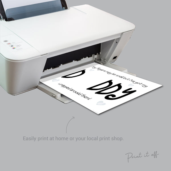 Handprint Art Craft / Daddy Dad / Small Fingers Wrapped Around / Father's Day Birthday / Baby Toddler / DIY Card Memory / Print it off 0488