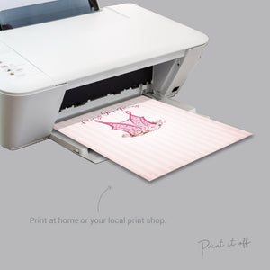 Always Your Princess Dress / Hand Handprint Art / Father's Day Birthday Dad Daddy / Kids Baby Toddler / Gift Craft DIY Card Print 0493