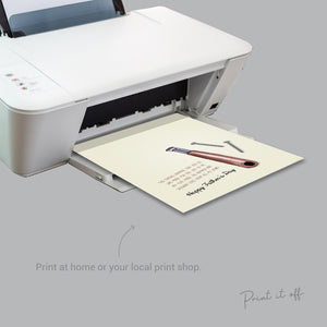 Hammer Nail / Footprint Handprint Art / Father's Day Daddy Dad Grandpa Pop / Kids Baby Toddler / Keepsake Craft Memory DIY Card Print 0514