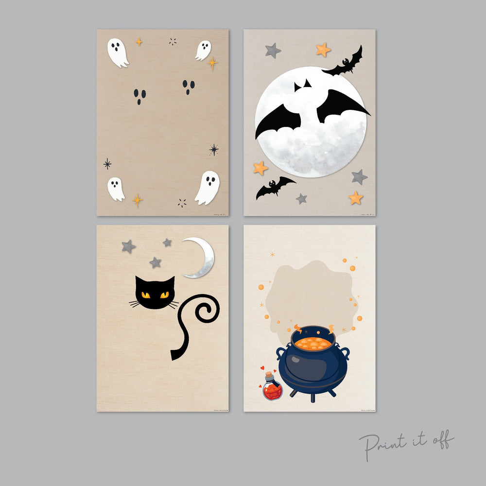 Halloween Handprint Footprint Art Craft / Baby Kids Child Toddler / Activity Wall Prints Printable Memory Keepsake Decor Decorations 0581