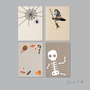 Halloween Handprint Footprint Art Craft / Baby Kids Child Toddler / Activity Wall Prints Printable Memory Keepsake Decor Decorations 0581