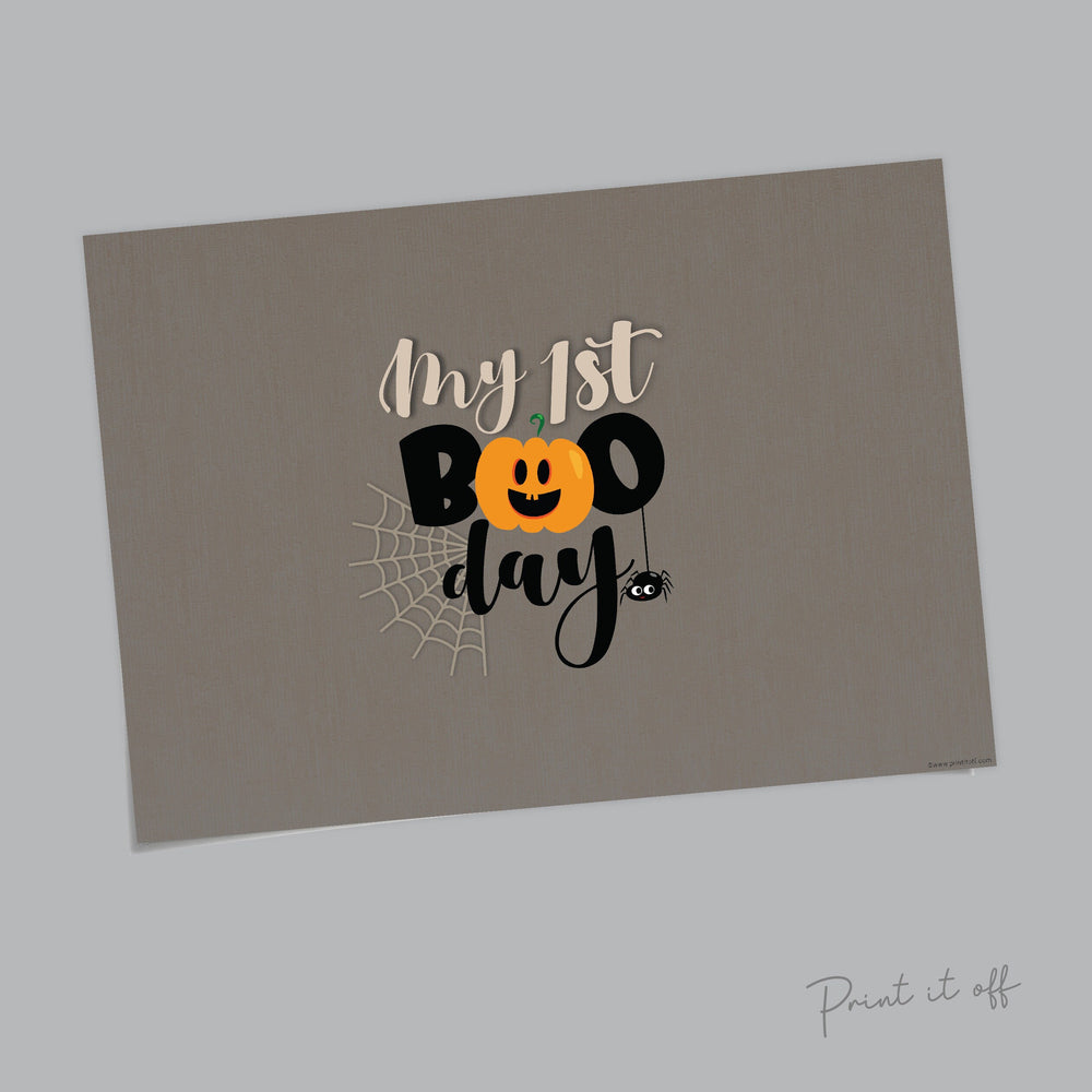 My 1st Boo Day / First Halloween Ghost Footprint Handprint Art Craft Child Baby Card Memory Activity Keepsake Decor DIY / Print It Off 0584