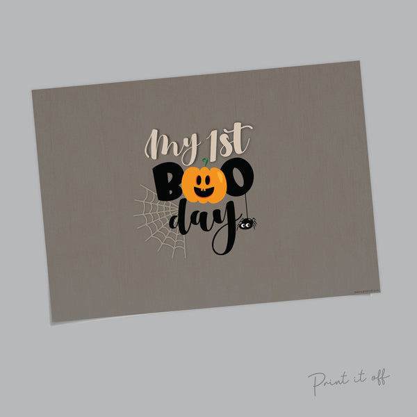 My 1st Boo Day / First Halloween Ghost Footprint Handprint Art Craft Child Baby Card Memory Activity Keepsake Decor DIY / Print It Off 0584