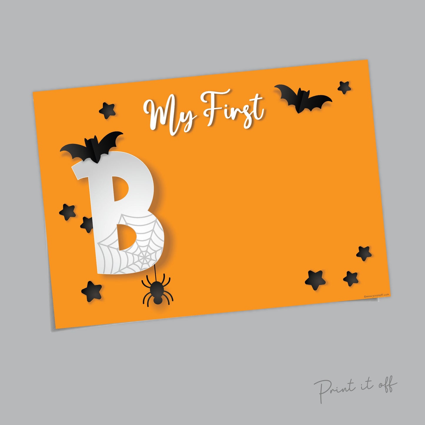 My First Boo / 1st Halloween Ghost Footprint Handprint Art Craft Child Baby Card Memory Activity Keepsake Decor DIY / Print It Off 0585
