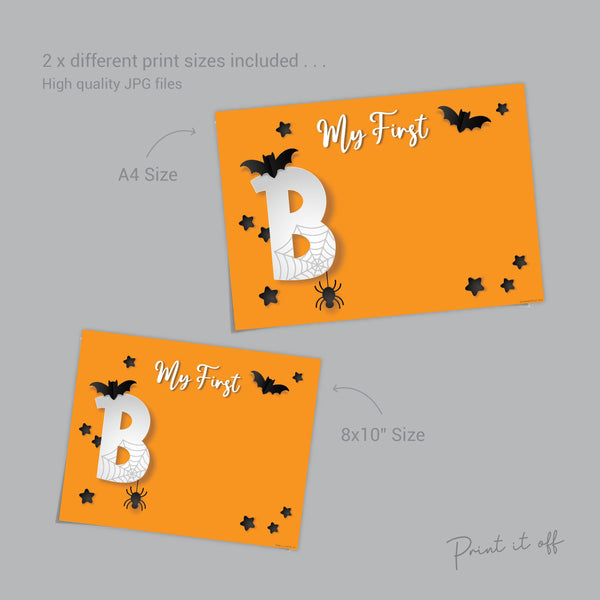 My First Boo / 1st Halloween Ghost Footprint Handprint Art Craft Child Baby Card Memory Activity Keepsake Decor DIY / Print It Off 0585