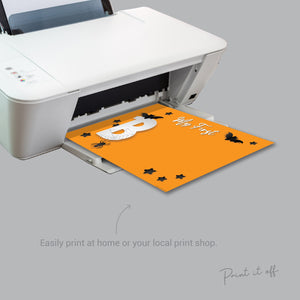 My First Boo / 1st Halloween Ghost Footprint Handprint Art Craft Child Baby Card Memory Activity Keepsake Decor DIY / Print It Off 0585