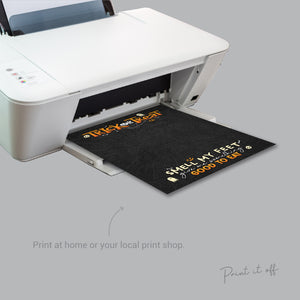 Trick or Treat Halloween Footprint Handprint Art Craft / Kids Toddler Baby Card Memory Activity Decoration Keepsake / Print It Off 0586