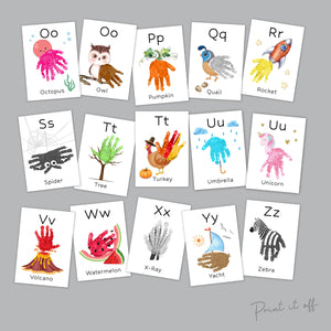 A-Z ABC Alphabet Handprint Craft Art Phonic Book / Baby Toddler Child / Letters Teacher Classroom Nursery Activity Card / Print It Off 0575