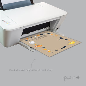 Mommy & Daddy's Little Boo Halloween Art Craft / Handprint Footprint / Ghost / Kids Baby Toddler Kids / Sign Decor Card / Print It Off 0603