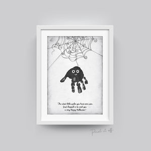 Halloween Footprint Handprint Art Craft / Kids Toddler Baby Card DIY Memory Activity Decoration Keepsake Printable / Print It Off