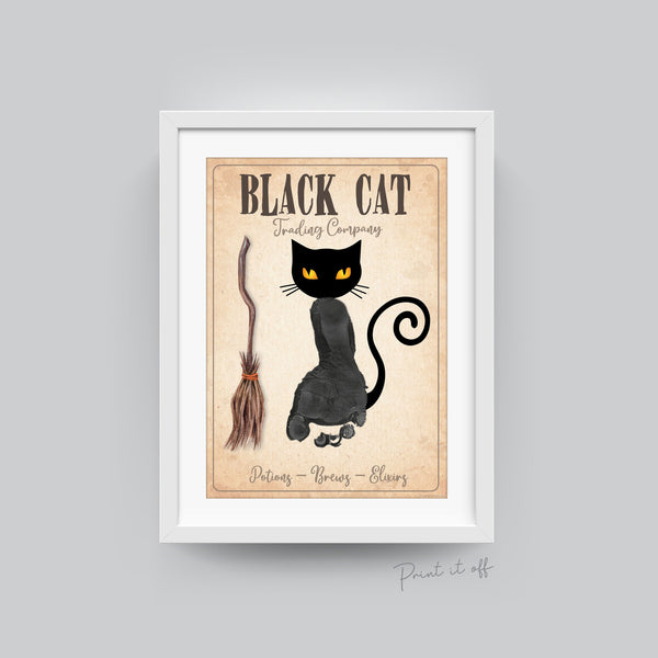 Halloween Footprint Handprint Art Craft / Kids Toddler Baby Card DIY Memory Activity Decoration Keepsake Printable / Print It Off