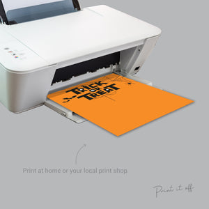 Halloween Art Craft / Handprint Art / Trick or Treat Spider / Kids Baby Toddler / Keepsake Memory Sign Decor DIY Card / Print It Off 0595