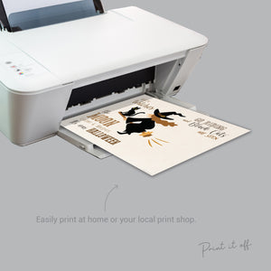 Witch Halloween Art Craft / Handprint Art / Broom Stick / Kids Baby Toddler Kids / Keepsake Memory Sign Decor DIY Card / Print It Off 0599