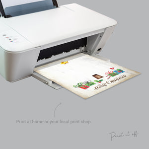 Christmas Tree Handprint Footprint Art Craft / First Xmas Baby Toddler Kids / Printable Print Card Gift Memory Keepsake / Print It Off 0627