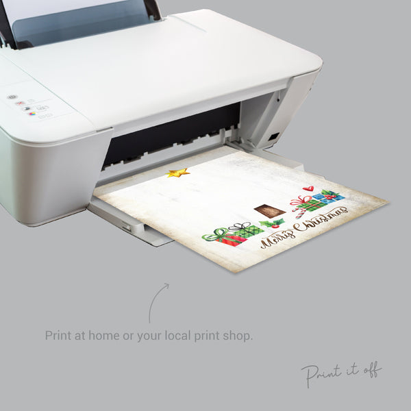 Christmas Tree Handprint Footprint Art Craft / First Xmas Baby Toddler Kids / Printable Print Card Gift Memory Keepsake / Print It Off 0627