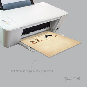 Reindeer Snowman Footprint Foot Art Craft / First Merry Christmas Xmas Baby Toddler Kids / DIY Card Gift Memory Keepsake / Print It Off 0633