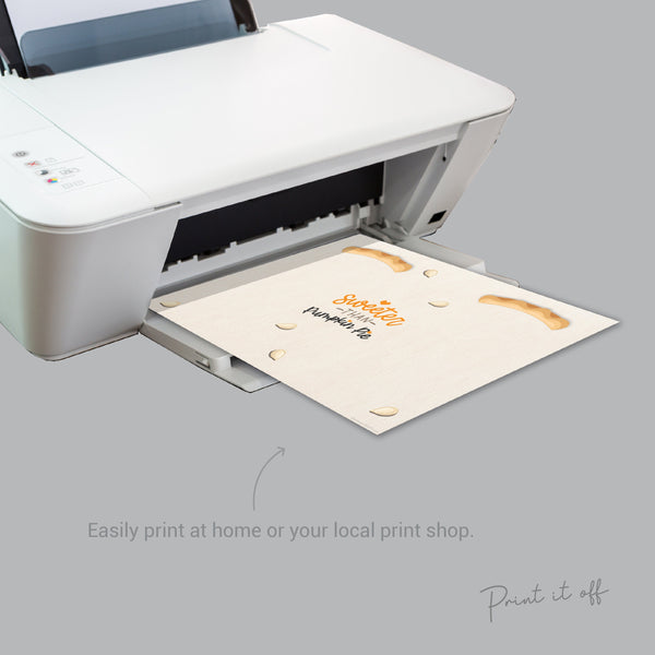 Sweeter than Pumpkin Pie / Footprint Art Craft / Thanksgiving Fall Autumn Decor / Kids Toddler Baby Card Memory Keepsake / Print It Off 0641