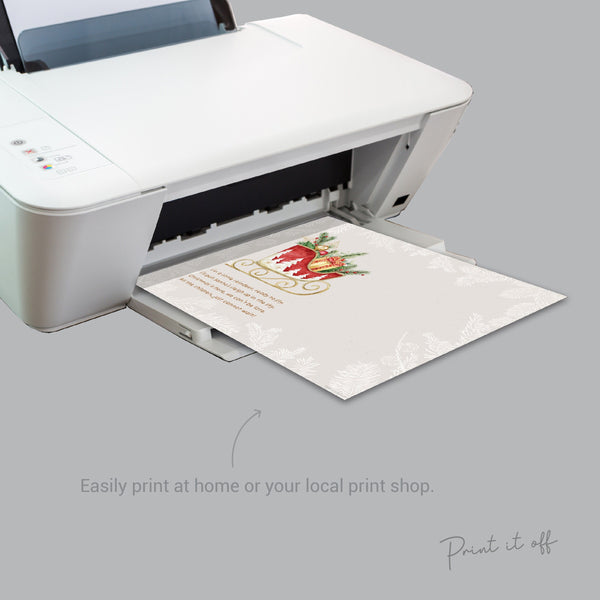 Reindeer Christmas Poem Handprint Art Craft / Xmas Baby Toddler Hand / DIY Keepsake Memory Gift Card Print It Off