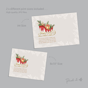 Reindeer Christmas Poem Handprint Art Craft / Xmas Baby Toddler Hand / DIY Keepsake Memory Gift Card Print It Off