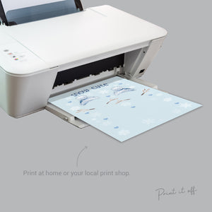 Snow Cute Snowman Footprint Feet Art Craft / First Christmas Xmas Baby Toddler Kids / DIY Card Gift Memory Keepsake / Print It Off 0667