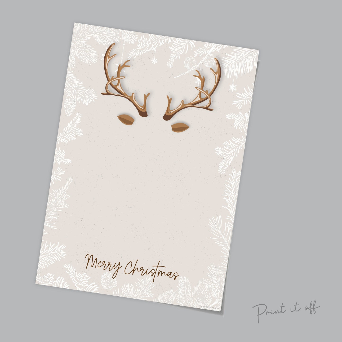 Handprint Footprint Art Craft Reindeer Merry Christmas Baby Kids Hand Foot Print It Off 0654