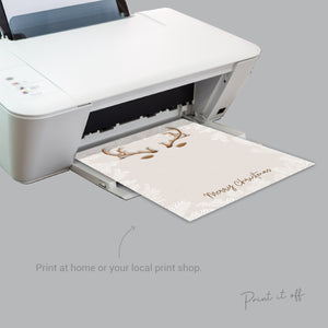 Handprint Footprint Art Craft Reindeer Merry Christmas Baby Kids Hand Foot Print It Off 0654