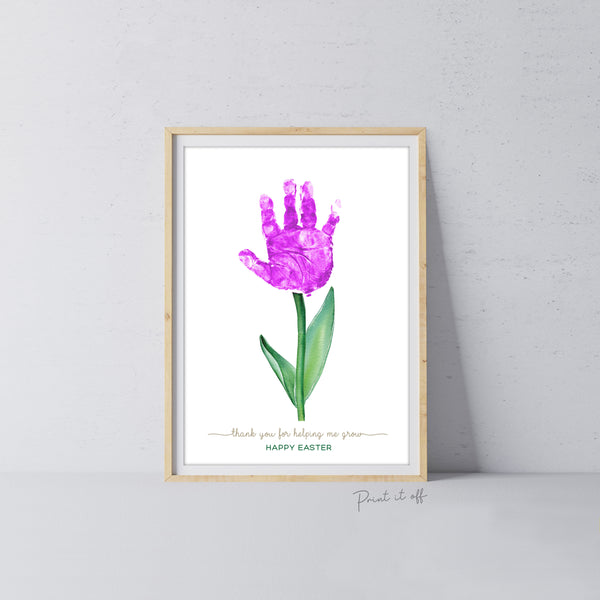 4 x Easter Handprint Footprint Craft Art PACK / Bunny Carrot Chick Flower / DIY Card Baby Kids Hand Foot Wall Printable / Print it Off