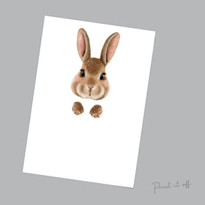 Bunny Feet Footprint Art Craft / Cute Happy Easter Memory / Kids Baby Toddler / Keepsake DIY Card / Print It Off