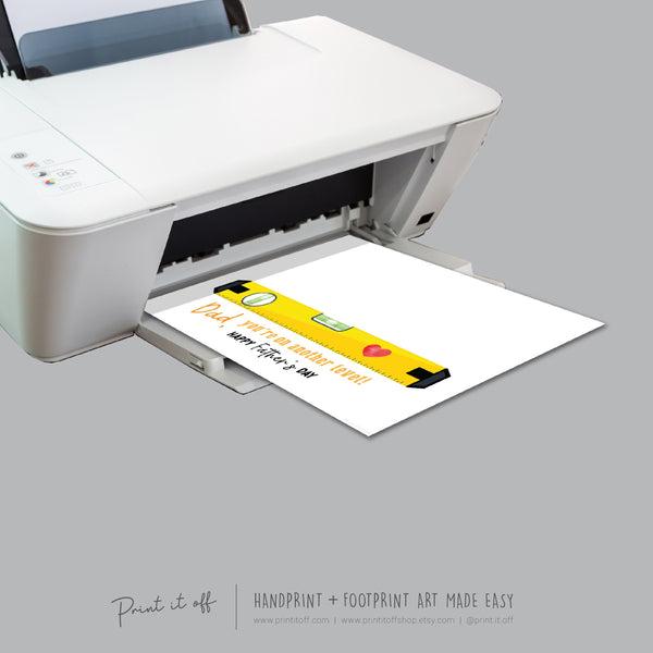 You&#39;re on Another Level Dad Daddy Handprint Art Craft / First Father&#39;s Day / Kids Baby Child Hand / Gift DIY Card / Print it off