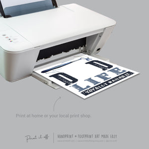 Dad Life You Nailed it Footprint Handprint Art Craft / First Father&#39;s Day / Kids Baby Hand Foot / Activity Gift DIY Card / Print it off