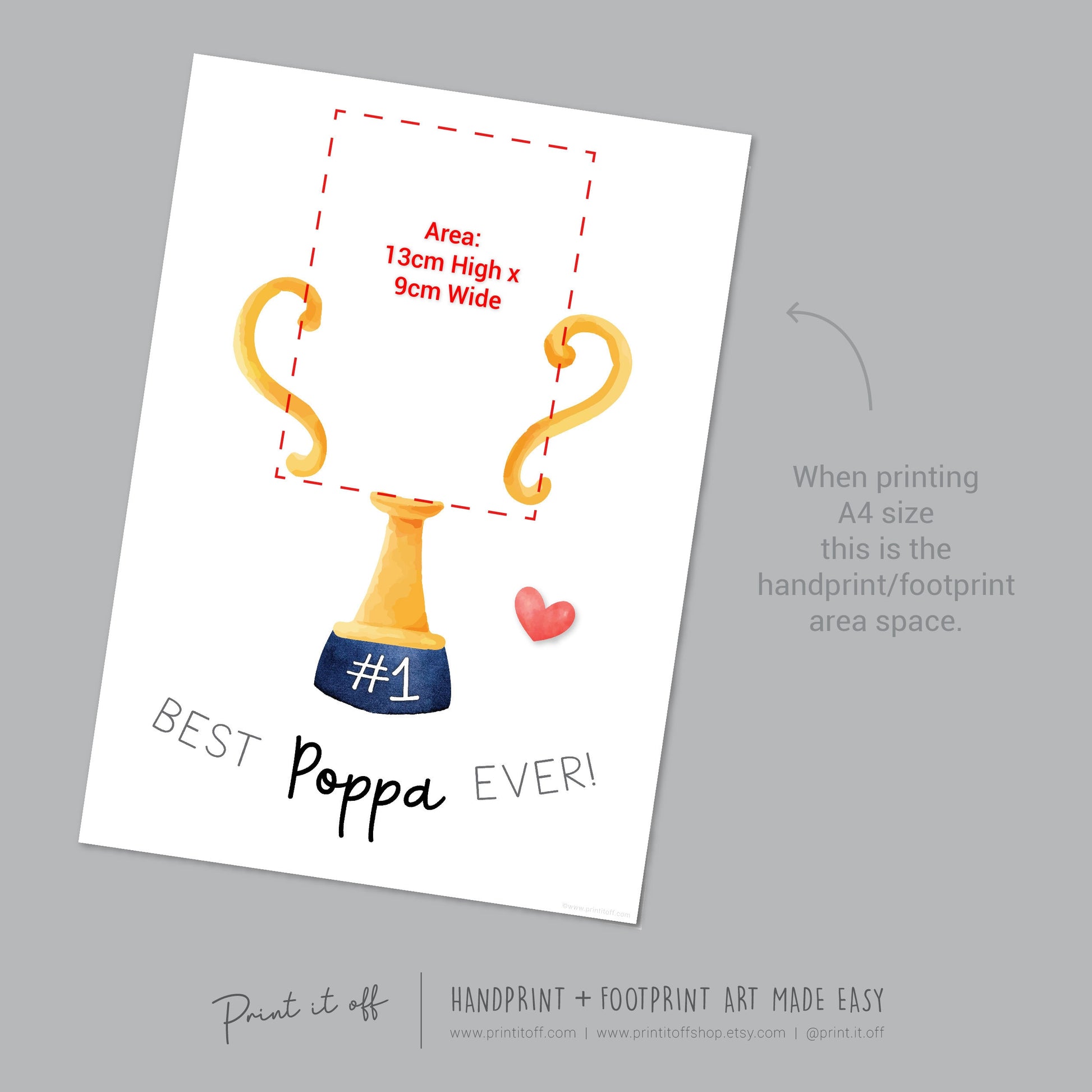 Trophy #1 Poppa Pop Handprint Art Craft