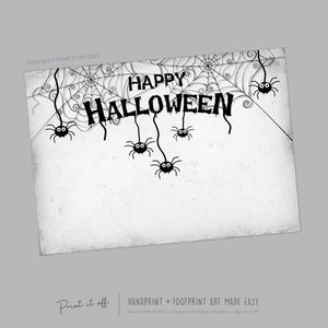 Halloween Spider Handprint Hand Art Craft / Kids Toddler Baby Card DIY Memory Activity Decoration Keepsake Printable / Print It Off