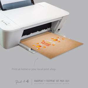 Candy Corn Cutie Footprint Handprint Foot Hand Halloween Art Craft / Kids Toddler Baby DIY Memory Activity / Print It Off