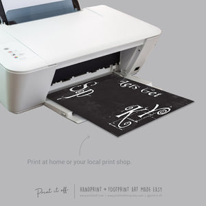 Let&#39;s get Spooky Footprint Handprint Foot Hand Halloween Art Craft / Kids Toddler Baby DIY Memory Activity / Print It Off