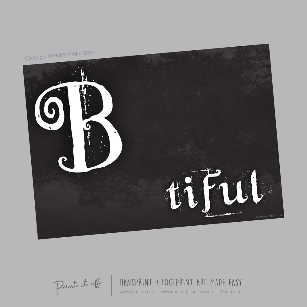 Boo-tiful Beautiful Ghost / Footprint Handprint Foot Hand Halloween Art Craft / Kids Toddler Baby DIY Memory Activity / Print It Off